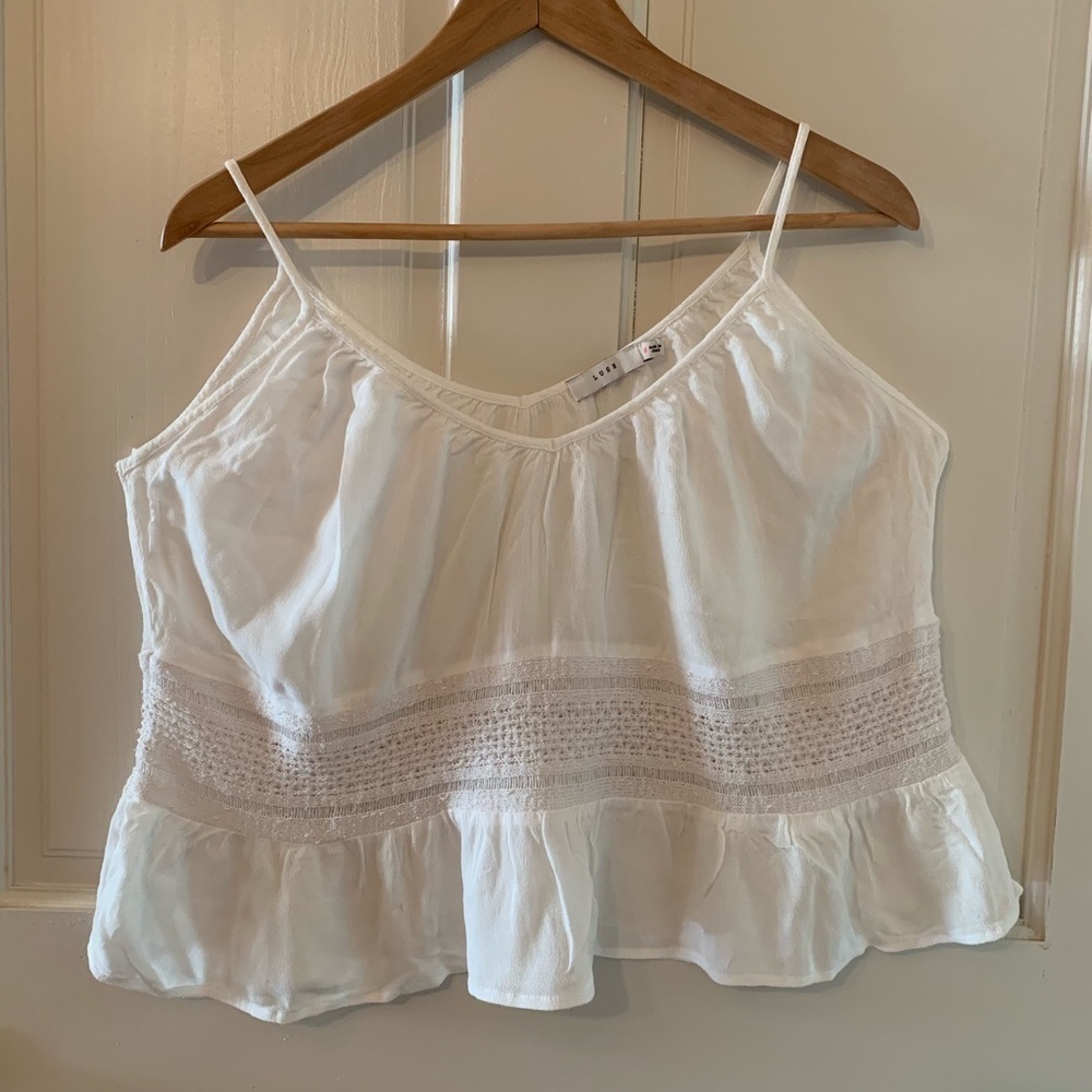 𝅺lush -Ruffle tank shirt- Size S